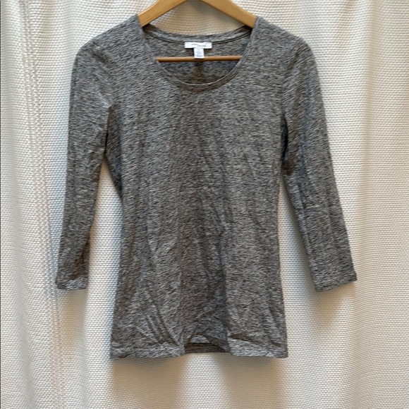 Daily Ritual Gray Fitted 3/4 Sleeve Blouse - Picture 1 of 3